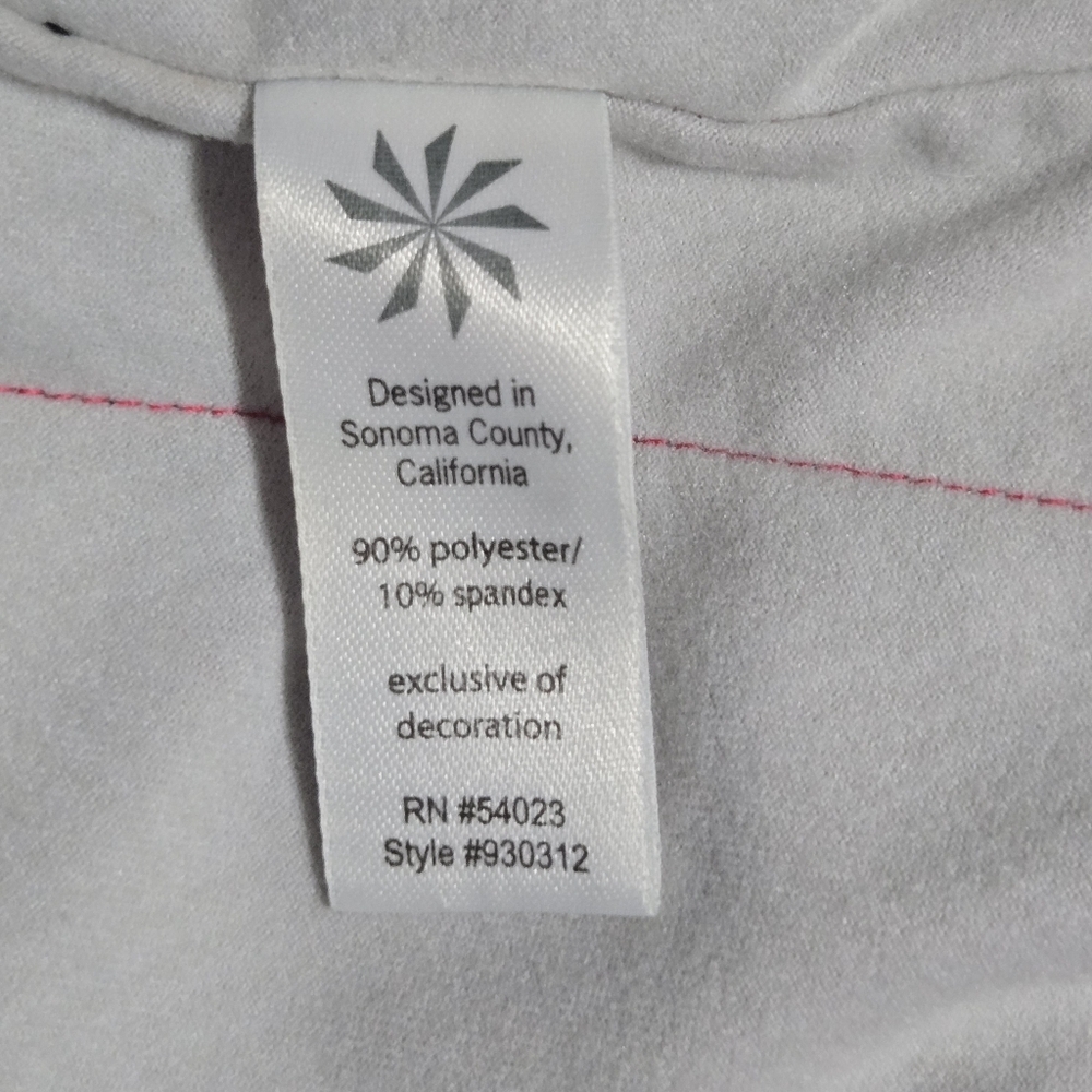 Athleta Womens Herringbone Print Pink Side Stripe Quarter Zip Pullover Medium - Picture 8 of 9